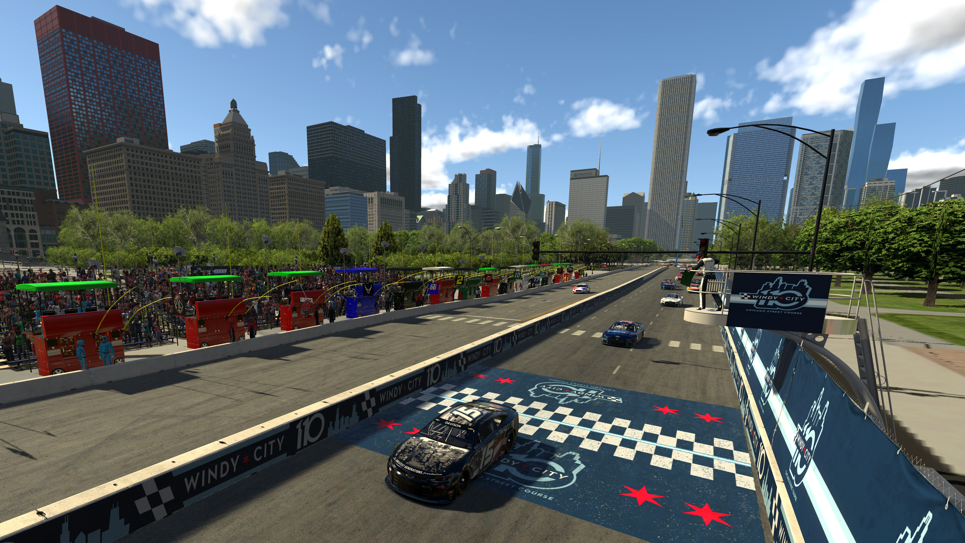 Enascar Iracing Pro Invitational Series Race At Virtual Chicago Street Course