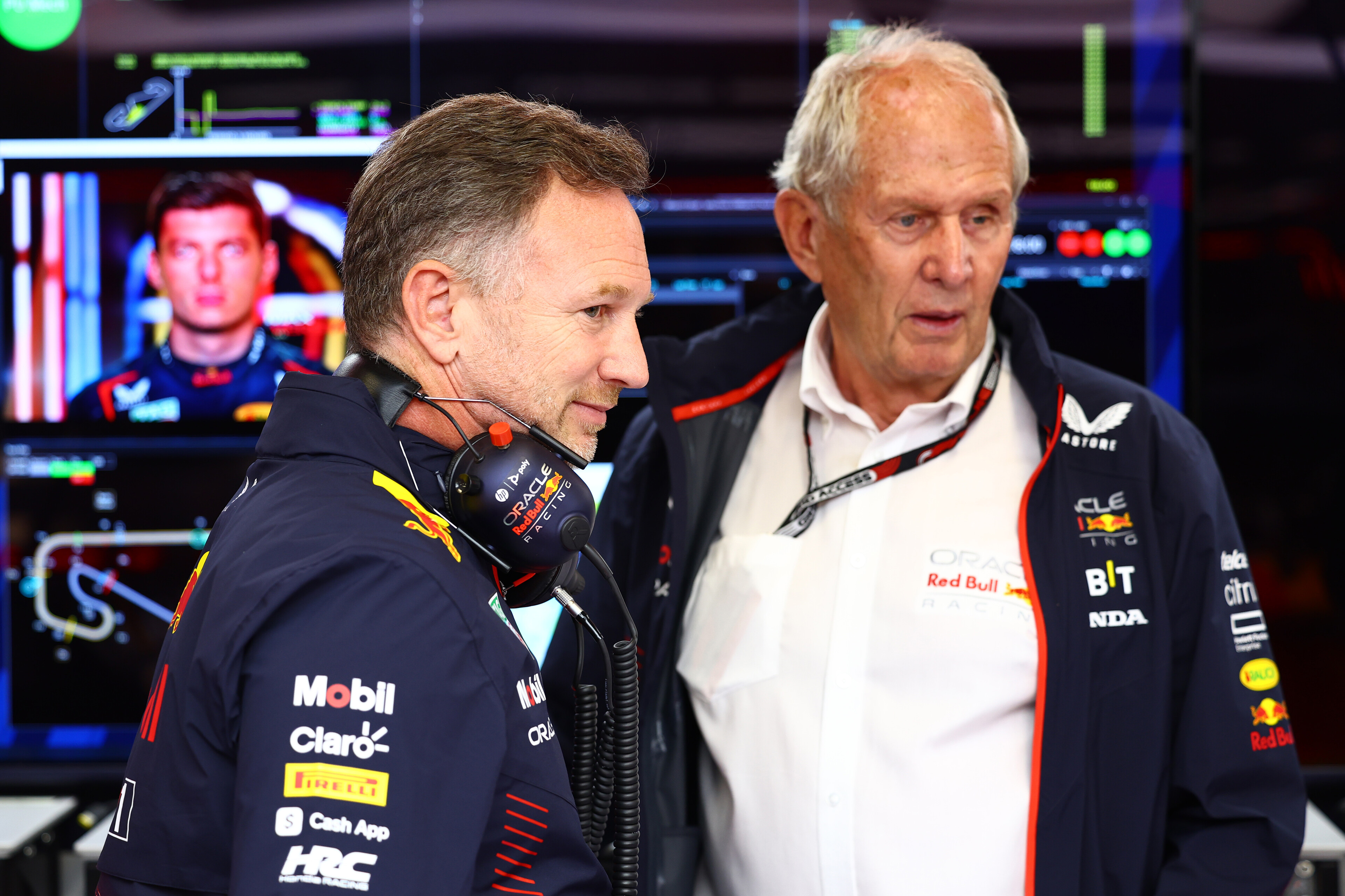 Christian Horner Helmut Marko Red Bull F1