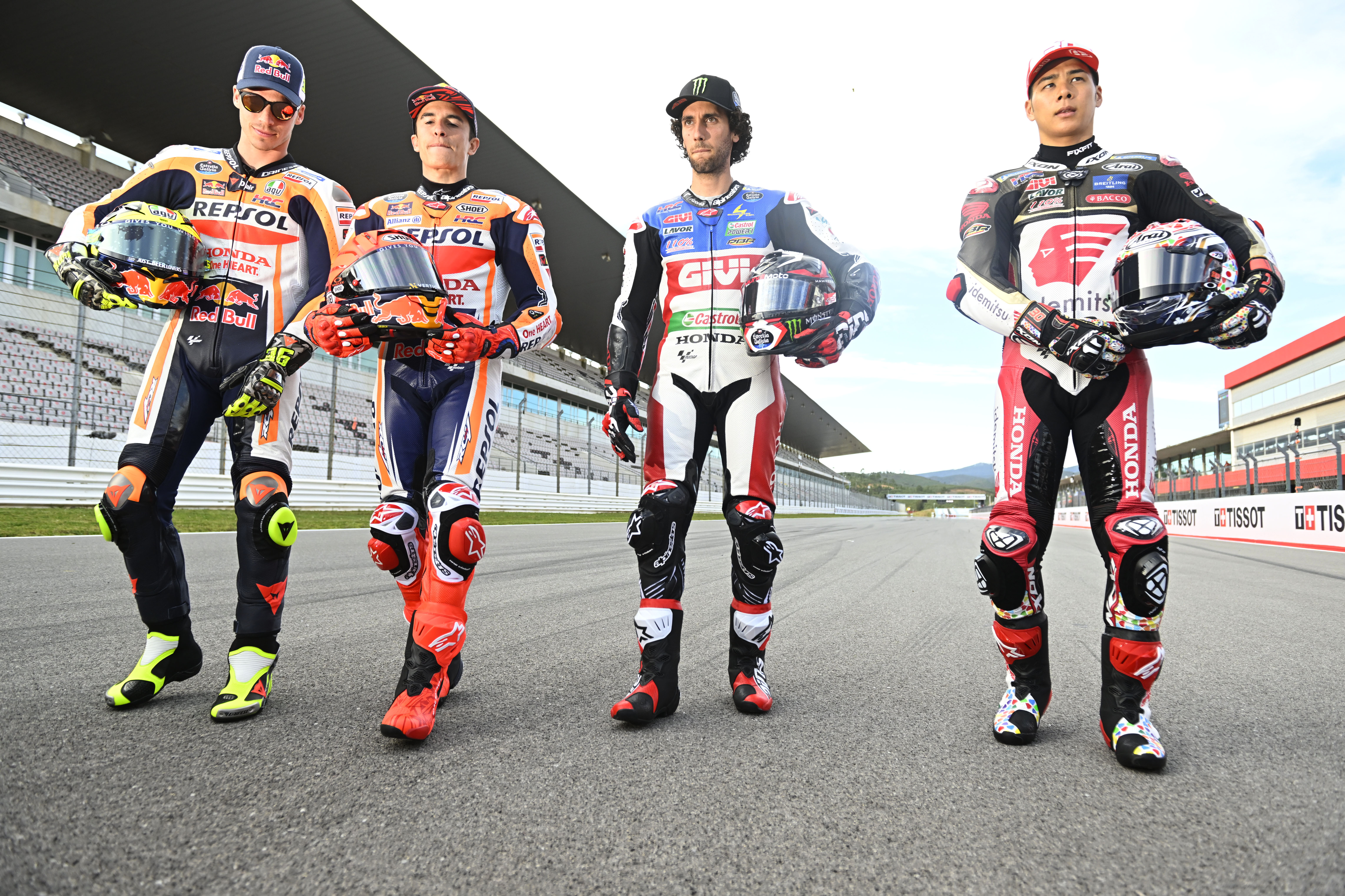 Joan Mir Marc Marquez Alex Rins Takaaki Nakagami LCR Honda MotoGP