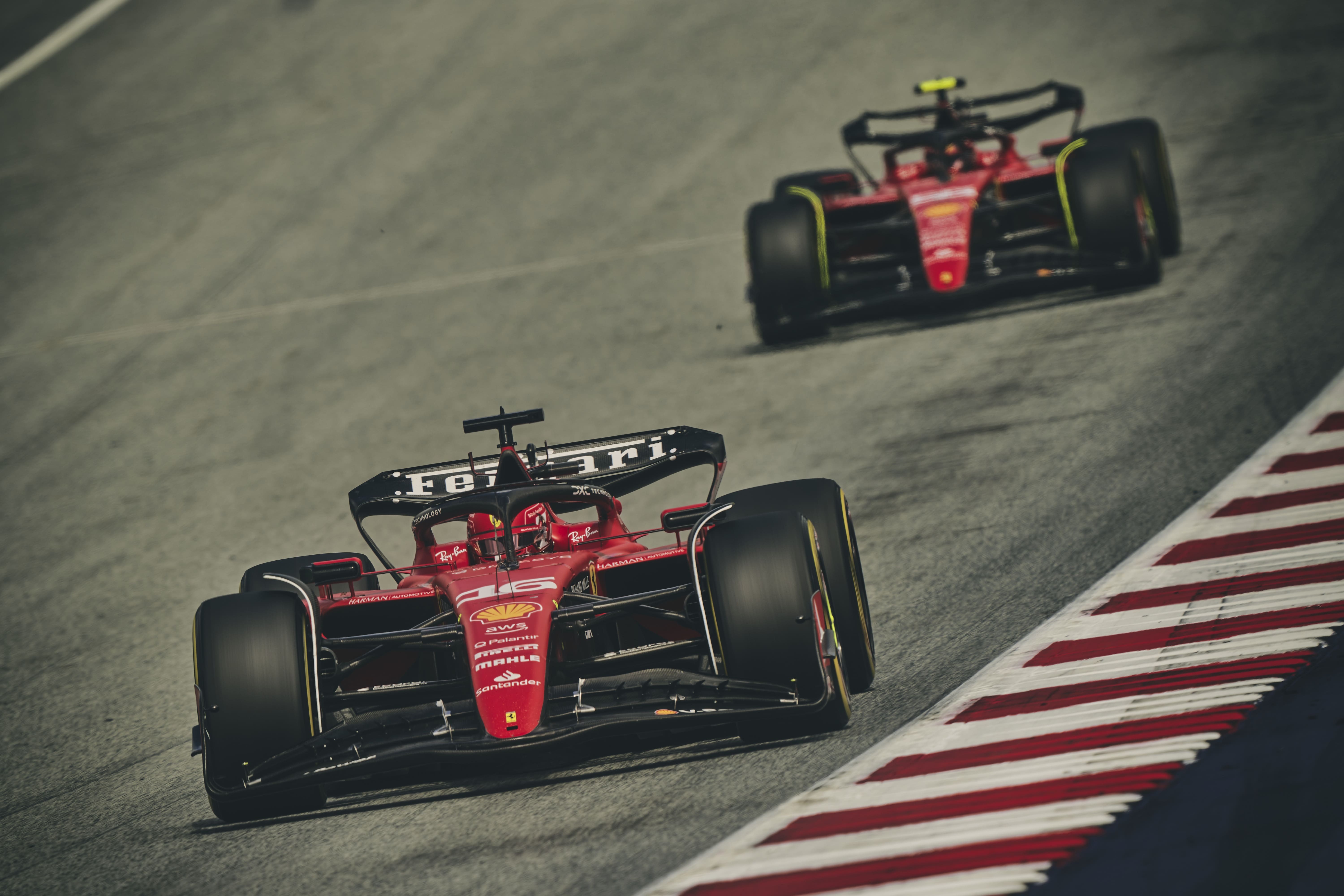 Charles Leclerc Carlos Sainz Ferrari F1 Austrian GP