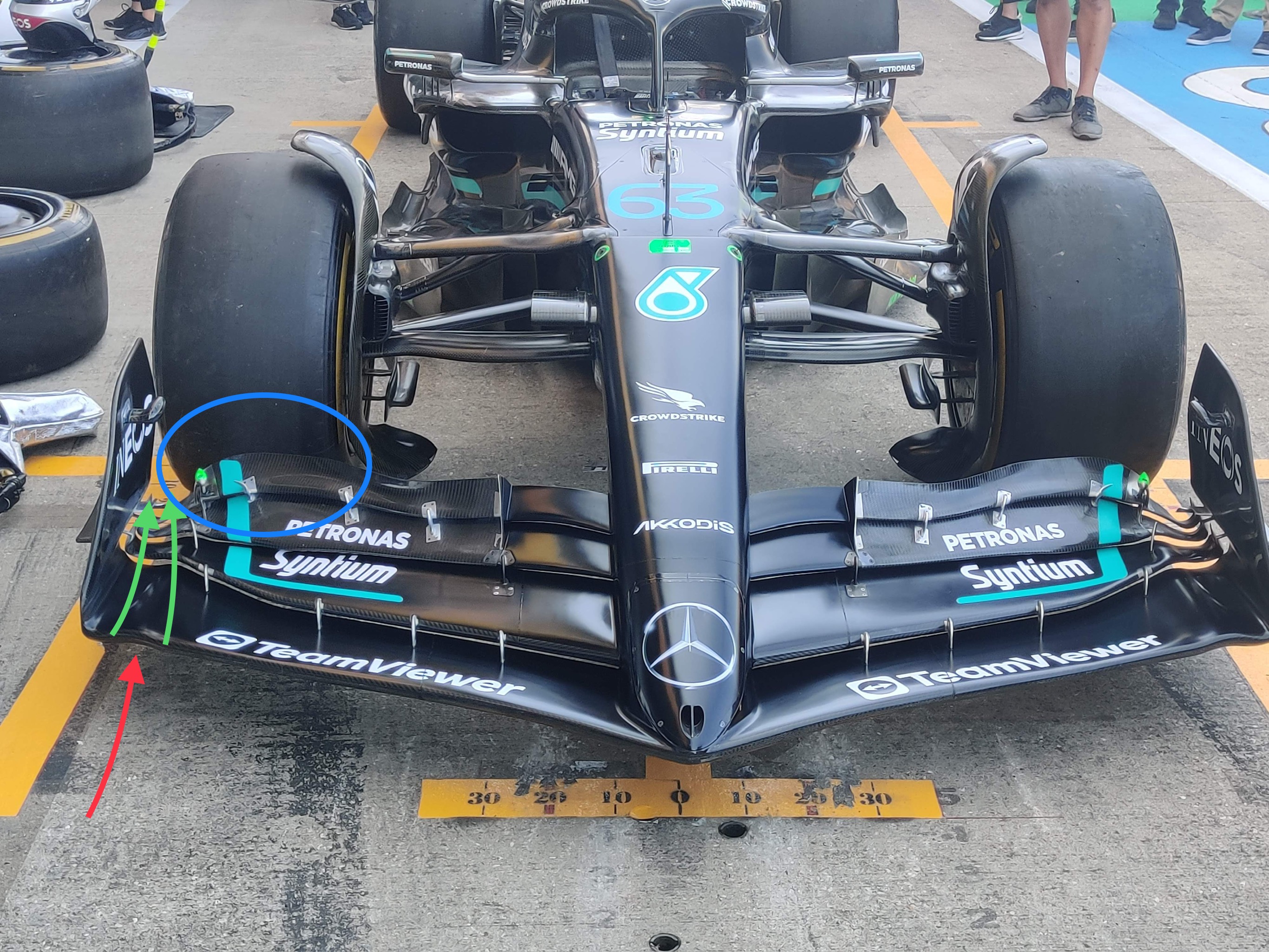 Mercedes F1 front wing update