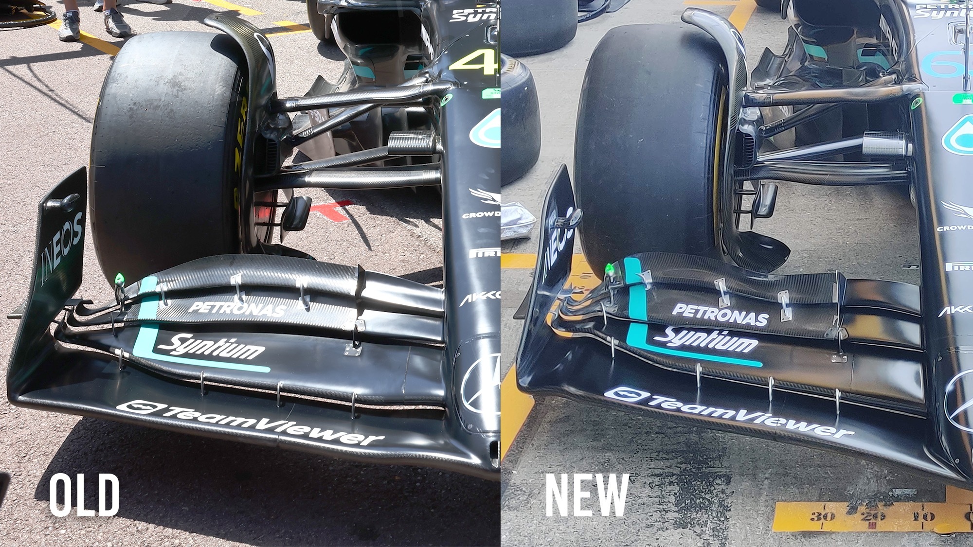 Mercedes F1 front wing update