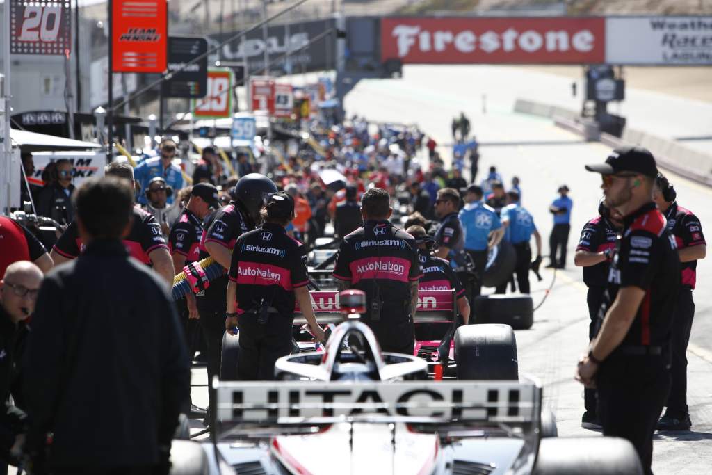 Laguna Seca IndyCar pitlane