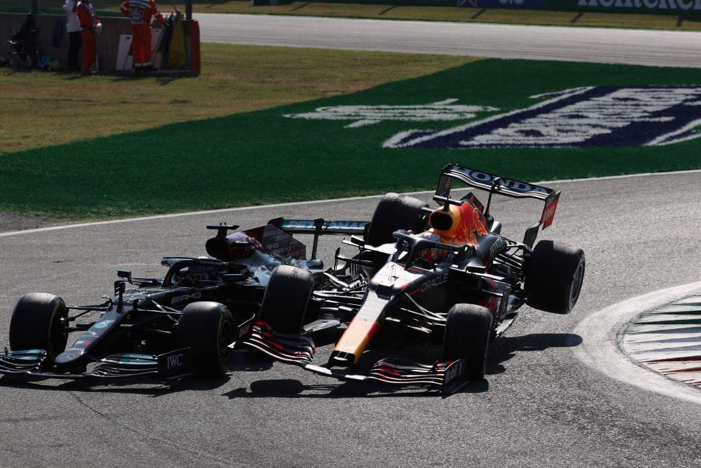 Max Verstappen Red Bull Lewis Hamilton Mercedes F1 Italian GP crash