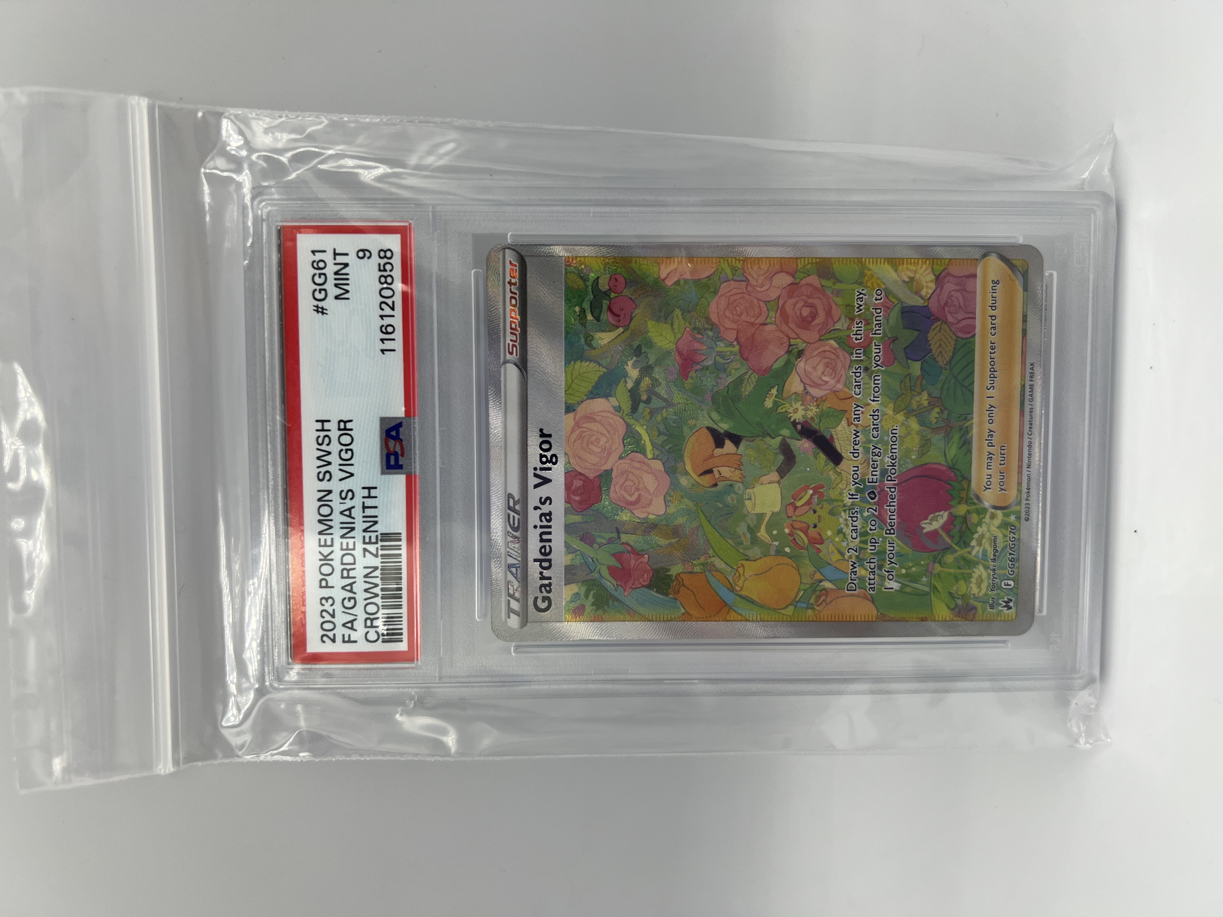 2023 Sword and Shield Crown Zenith Gardenia's Vigor GG61/GG70 PSA 9 