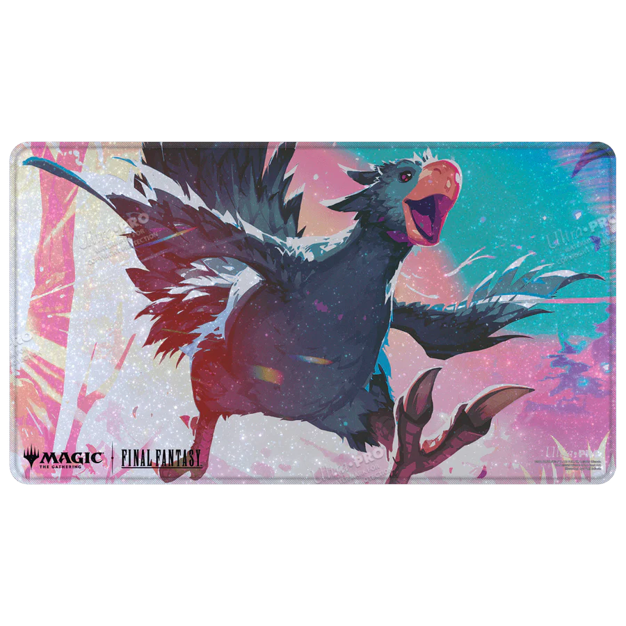 Magic: The Gathering®—FINAL FANTASY™ Travelling Chocobo (Black) Holofoil Stitched Playmat
