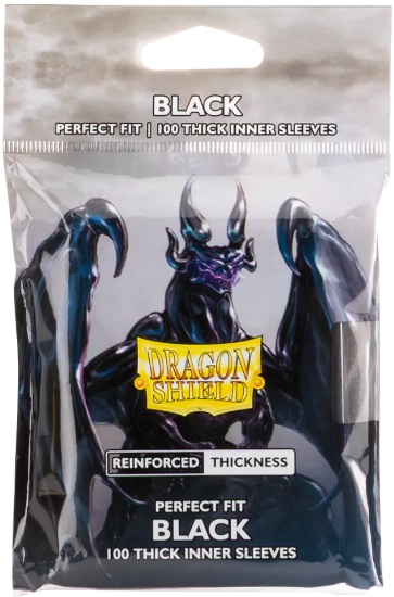 Dragon Shield Perfect Fit Thick Inner Sleeves Black (100pcs)