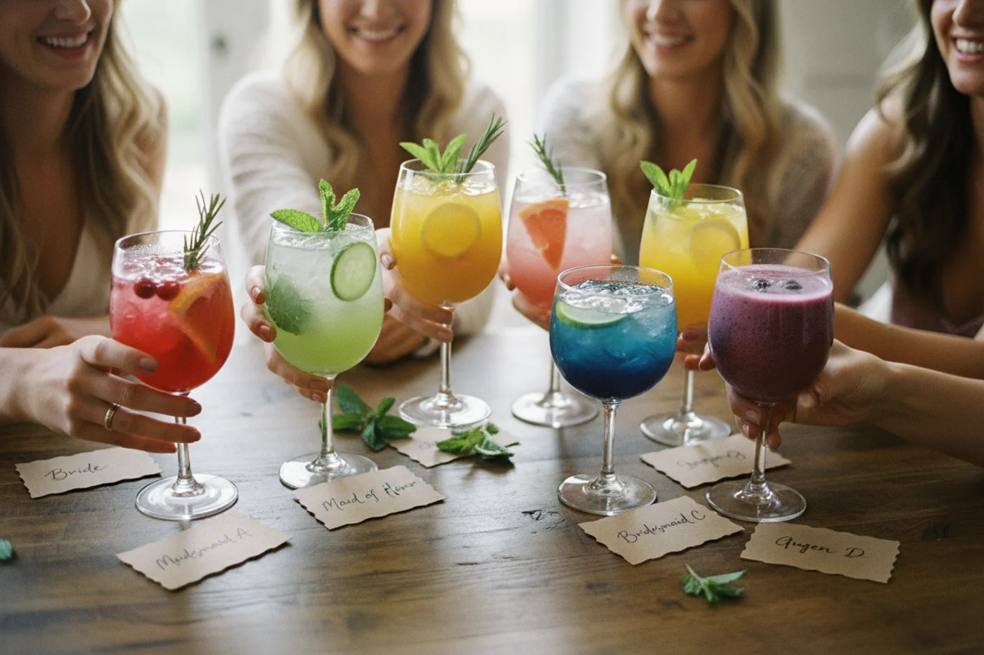 Mocktail challenge for non-drinking guests at a bachelorette