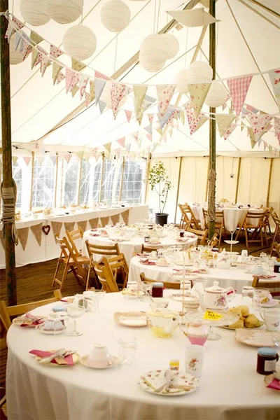 reception decor bunting