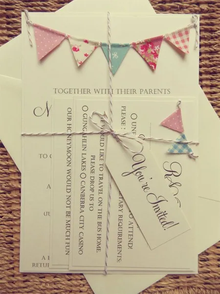 wedding stationery bunting