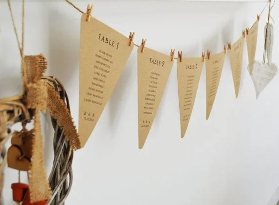 seating plan bunting