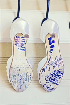 Something blue wedding shoes
