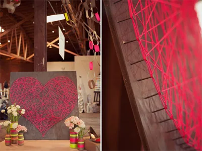 DIY giant string heart