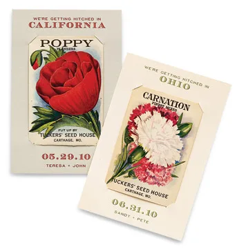 Save-the-Date idea Vintage seed packets