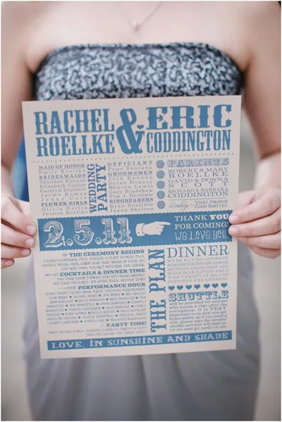 wedding program