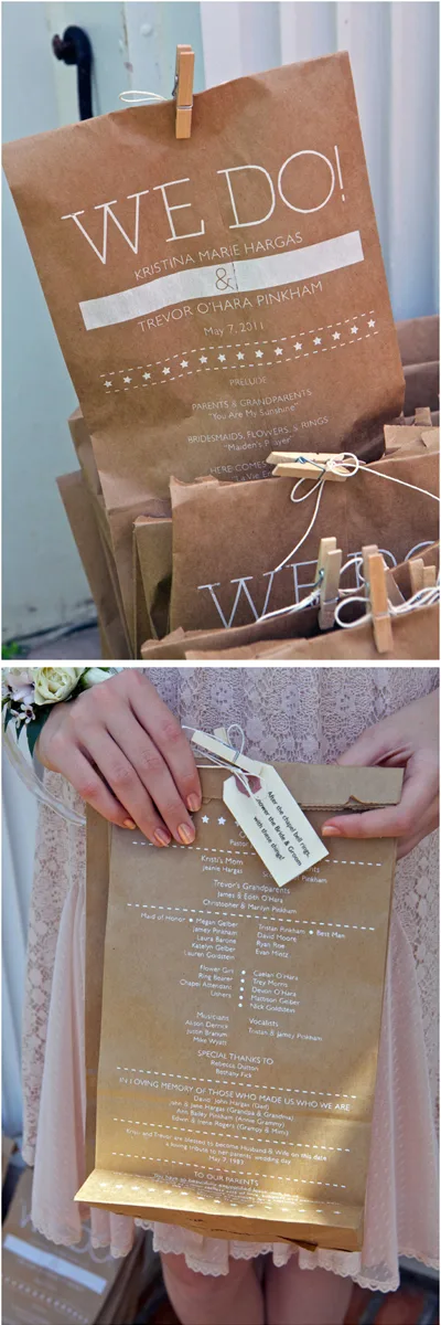 wedding program