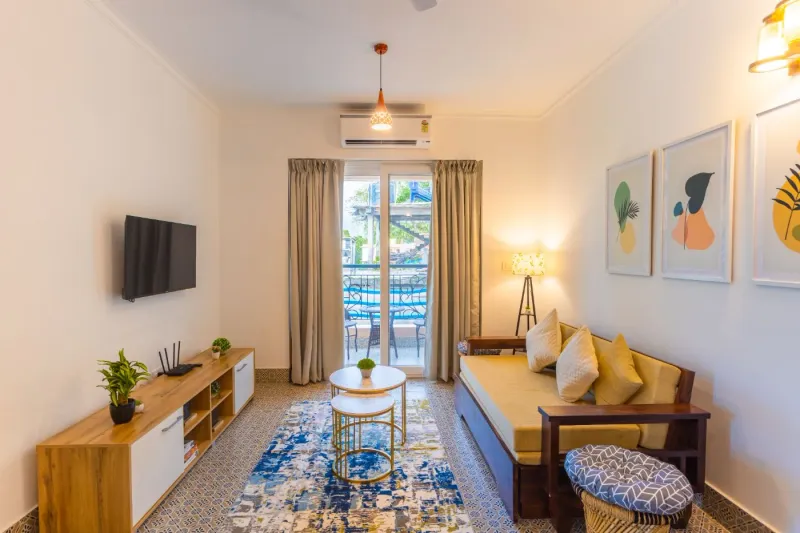 Tranquil 1BHK suite Pool+Field Calangute Da Alohas