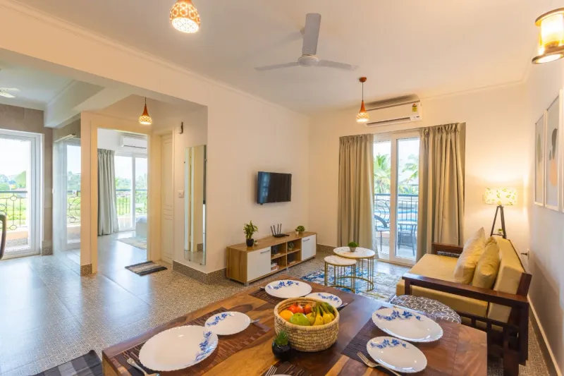 Tranquil 1BHK suite Pool+Field Calangute Da Alohas