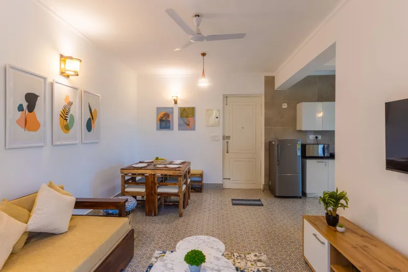 Tranquil 1BHK suite Pool+Field Calangute Da Alohas
