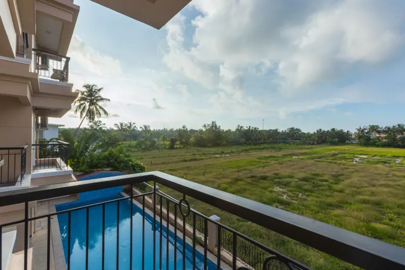 Tranquil 1BHK suite Pool+Field Calangute Da Alohas