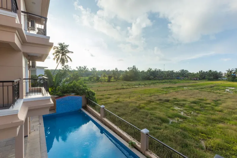 Tranquil 1BHK suite Pool+Field Calangute Da Alohas