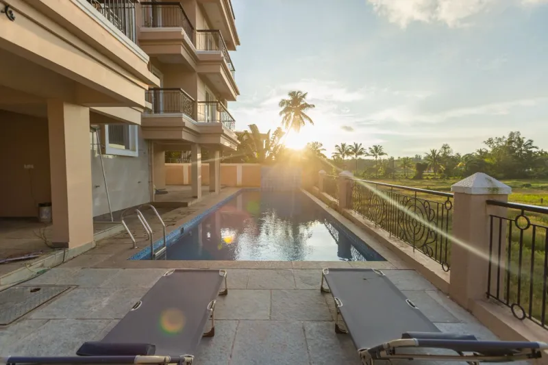 Tranquil 1BHK suite Pool+Field Calangute Da Alohas
