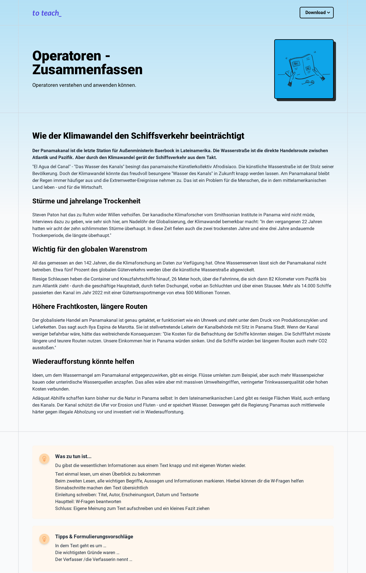 Operatoren - Zusammenfassen