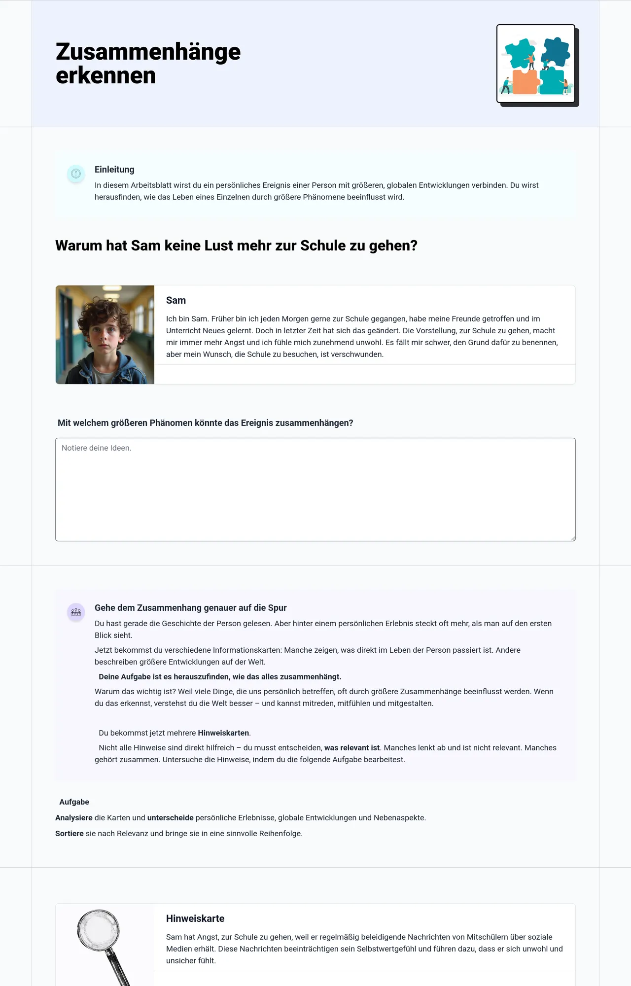 Zusammenhänge erkennen