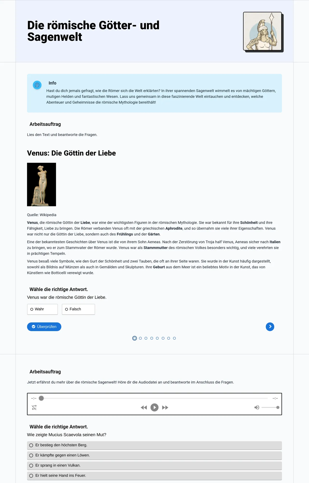 Die römische Götter- und Sagenwelt