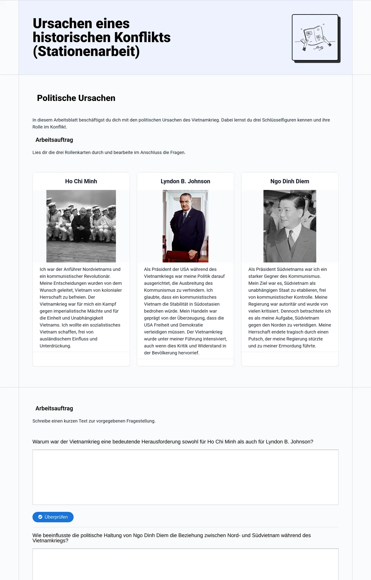 Ursachen eines historischen Konflikts (Stationenarbeit)