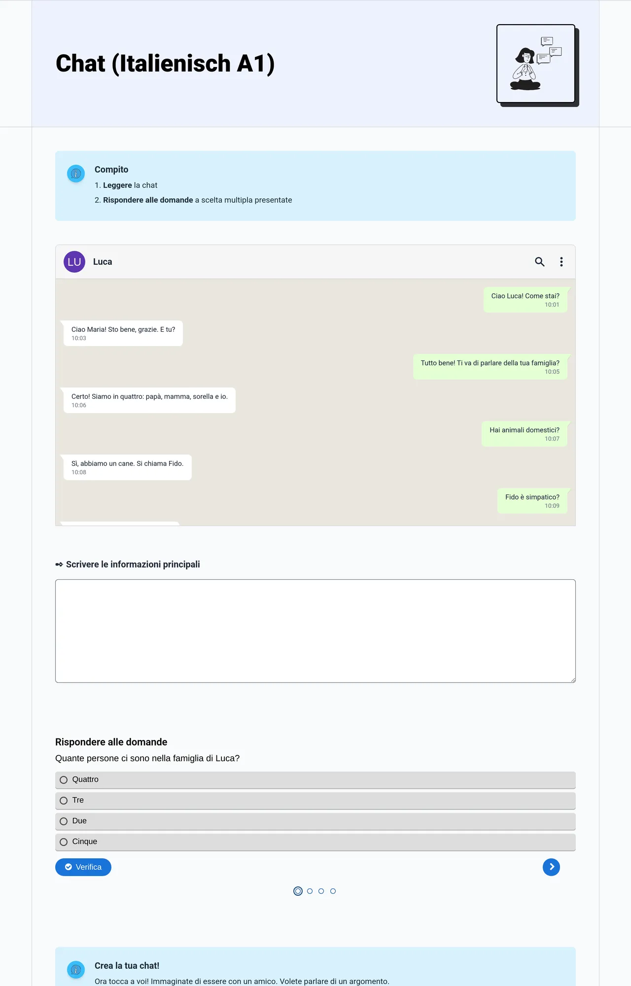 Chat (Italienisch A1)