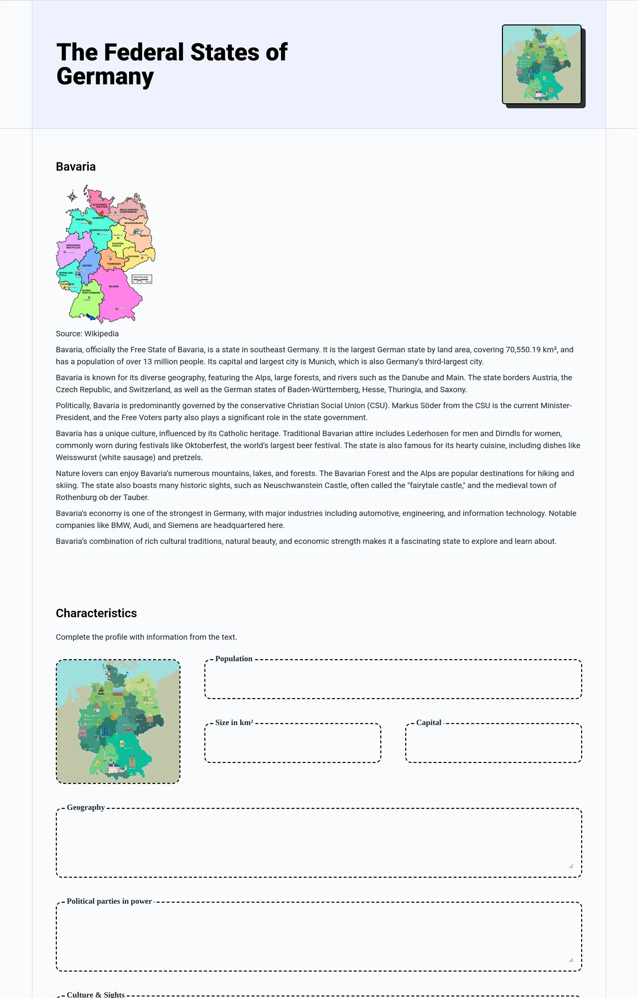 The Federal States of Germany