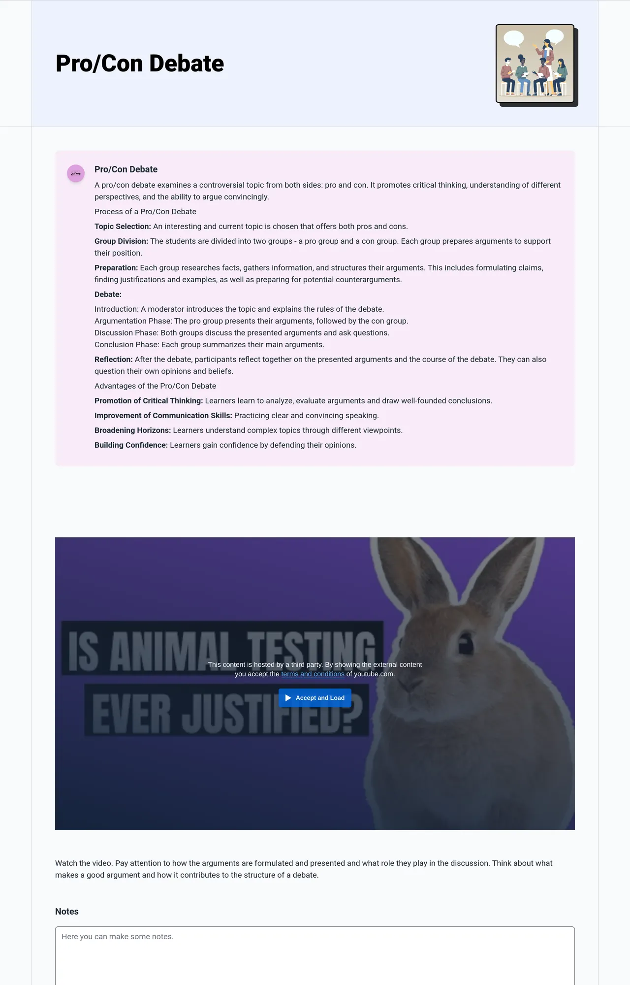 Pro/Con Debate