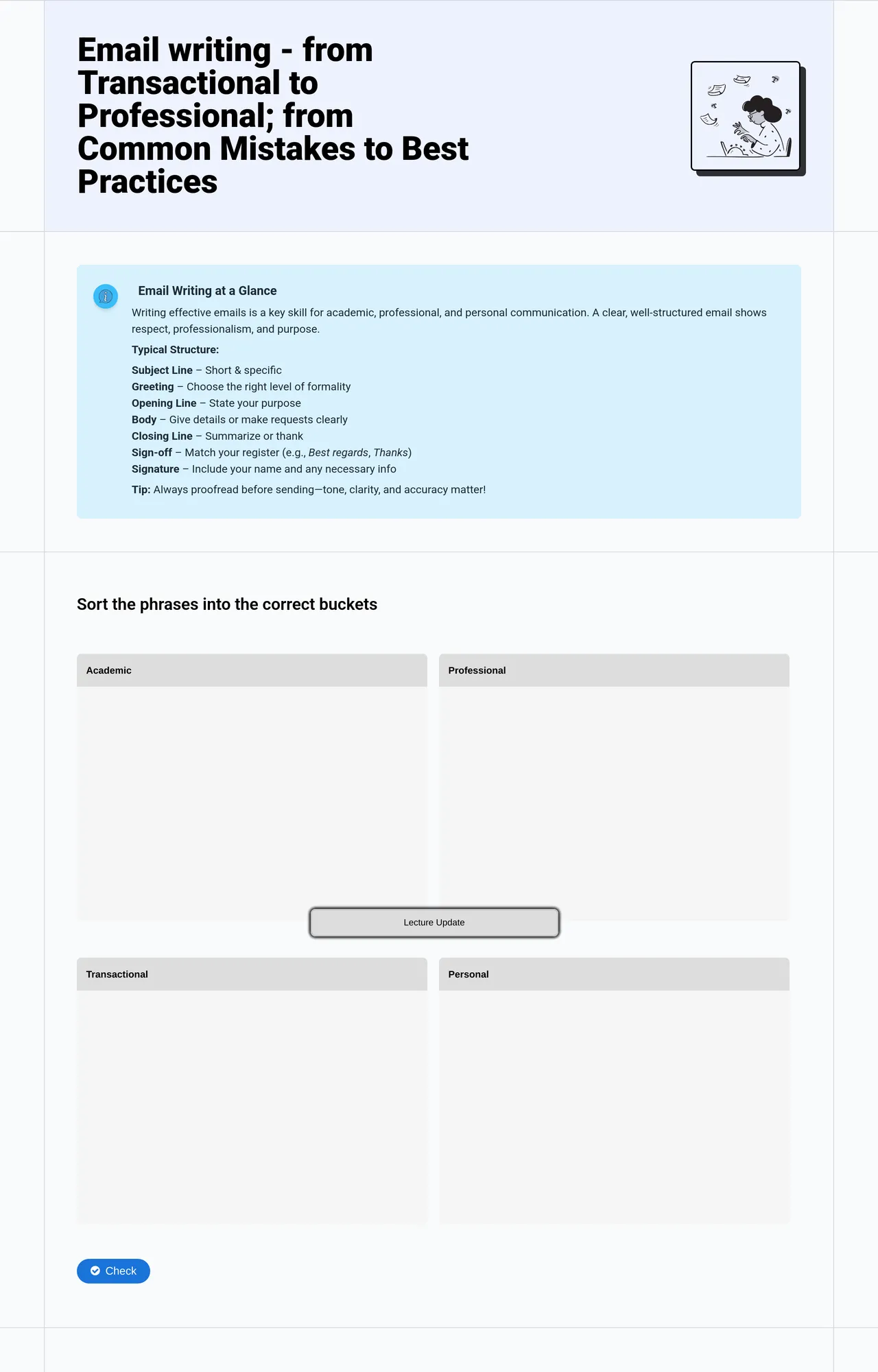 Email writing - from Transactional to Professional; from Common Mistakes to Best Practices