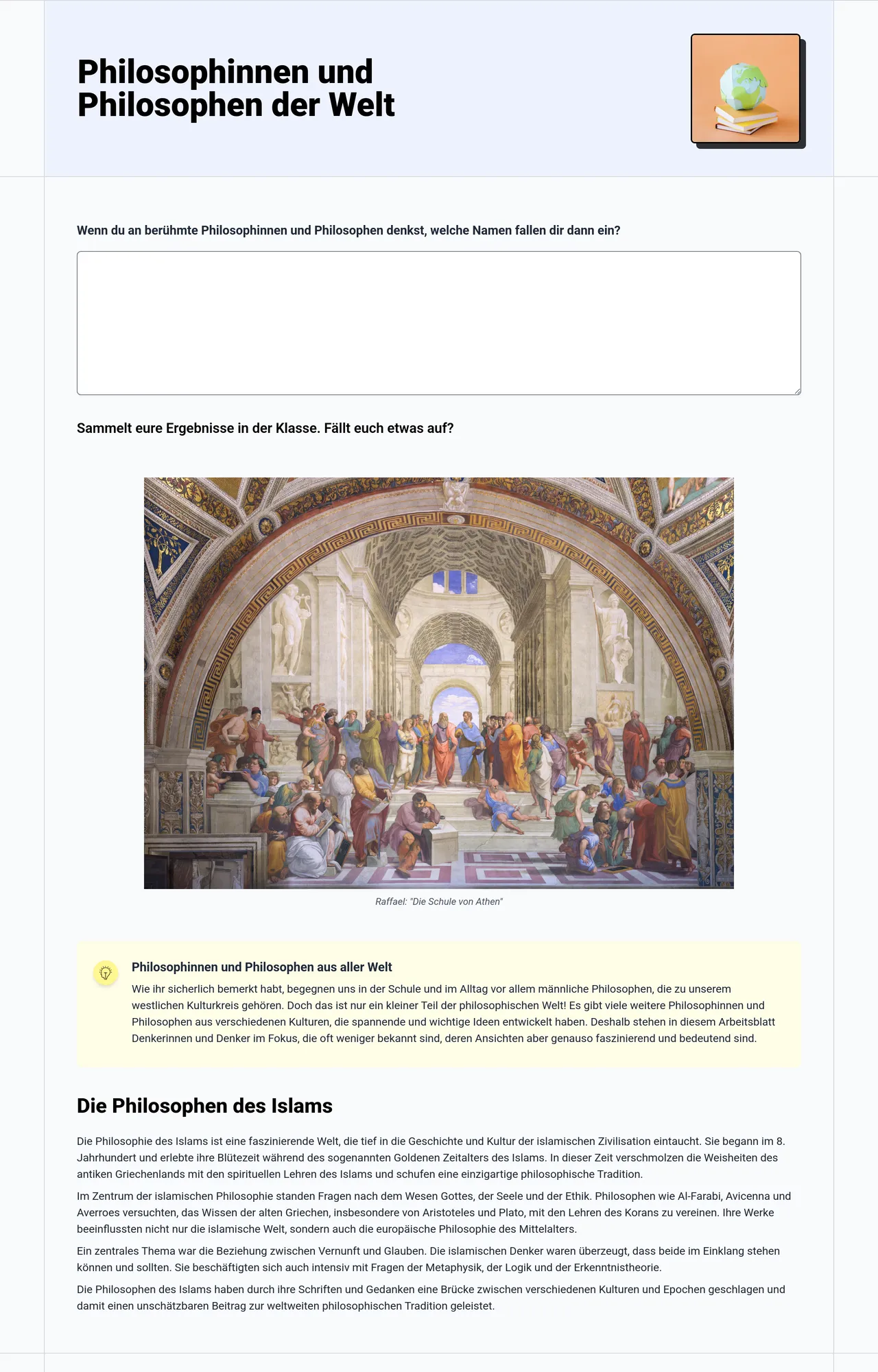 Philosophinnen und Philosophen der Welt