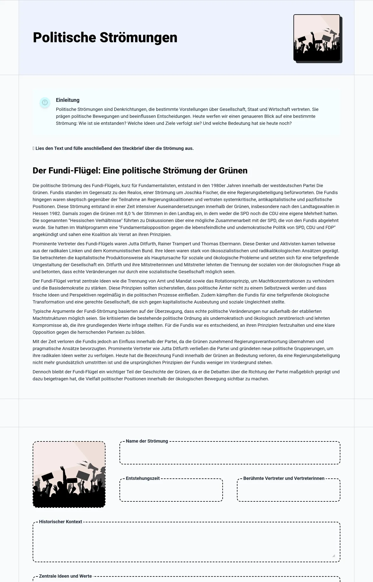 Politische Strömungen