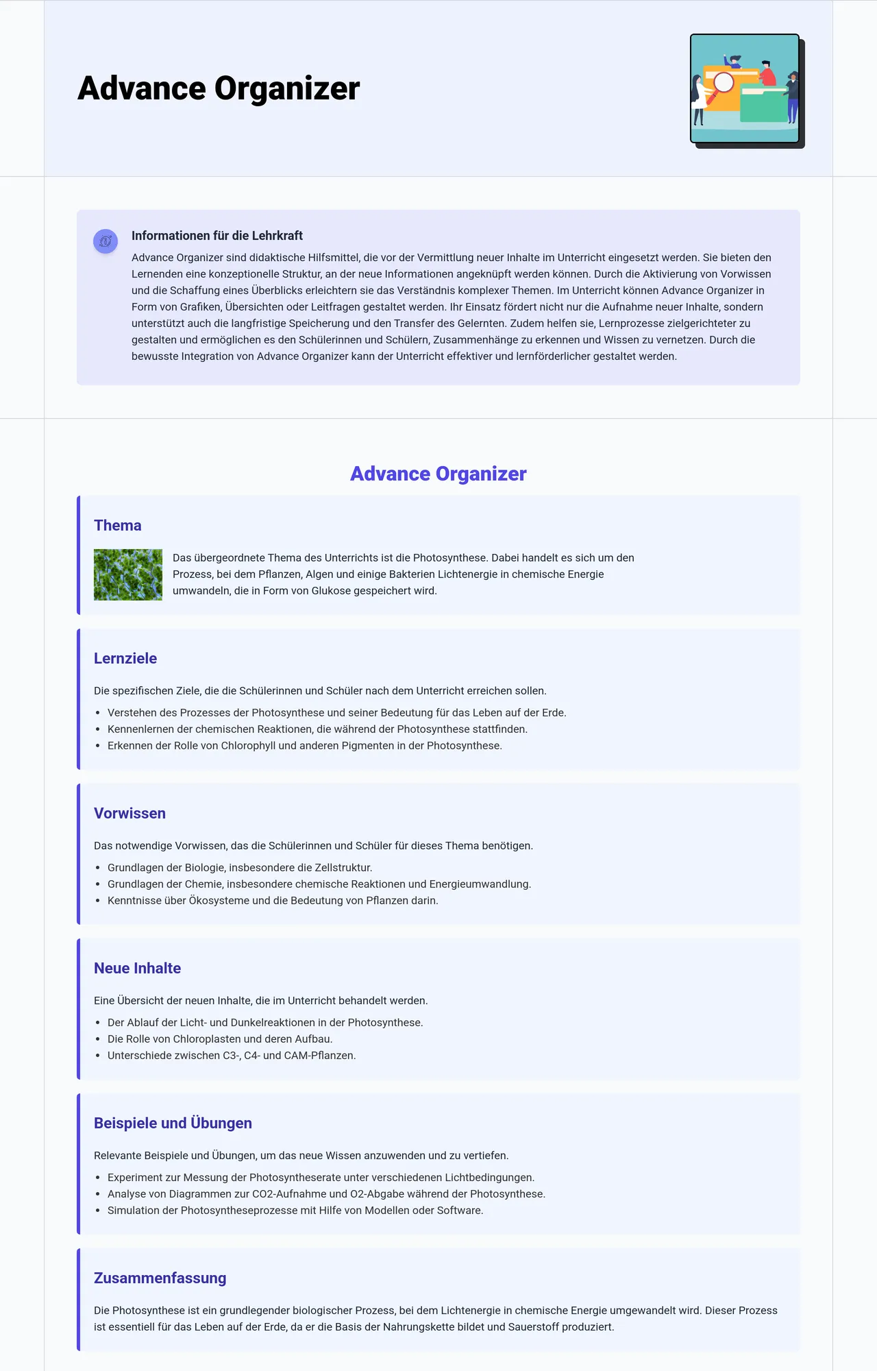 Advance Organizer