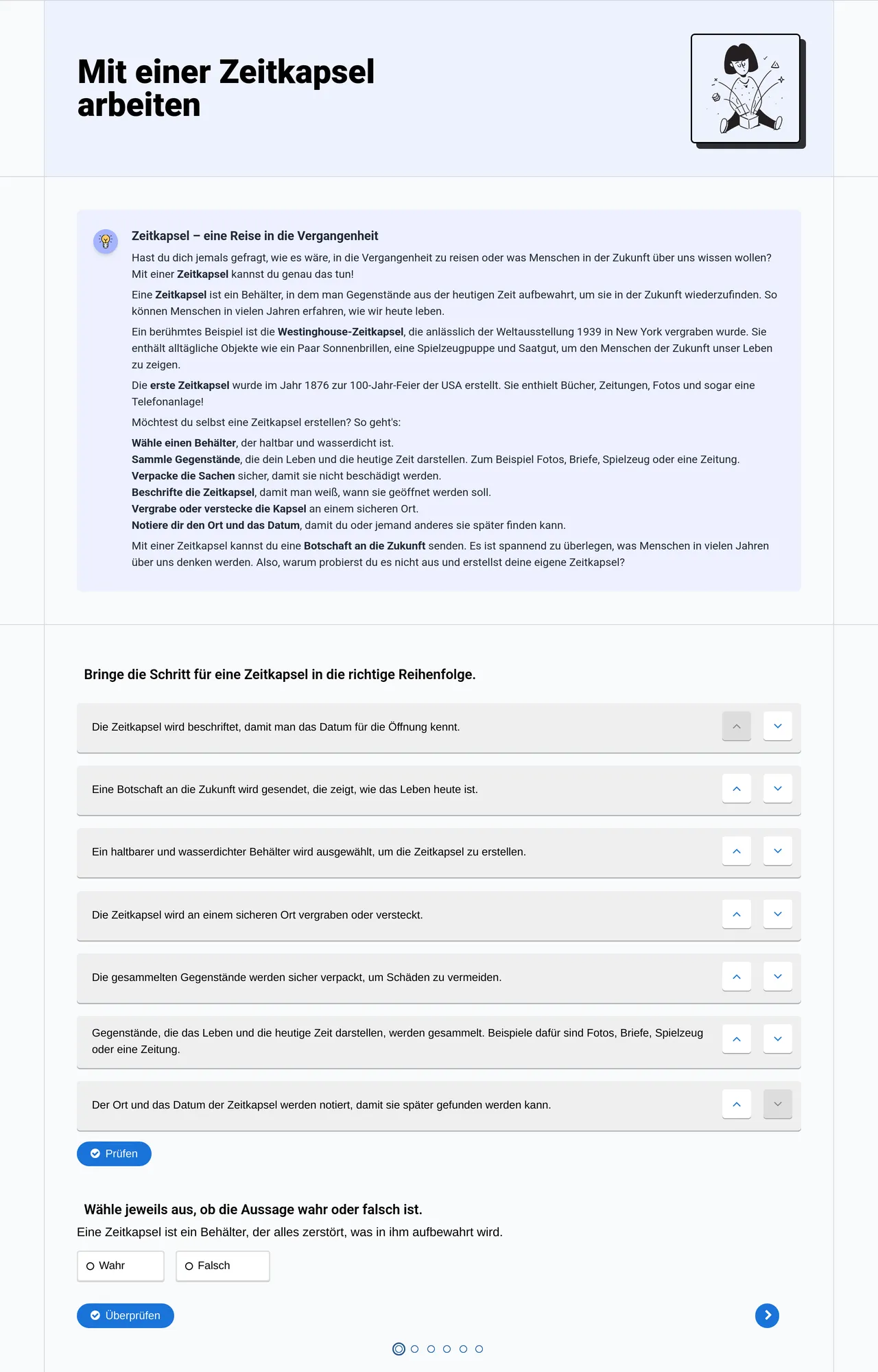 Mit einer Zeitkapsel arbeiten