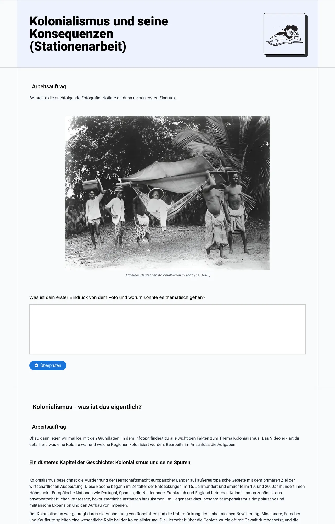 Kolonialismus und seine Konsequenzen (Stationenarbeit)