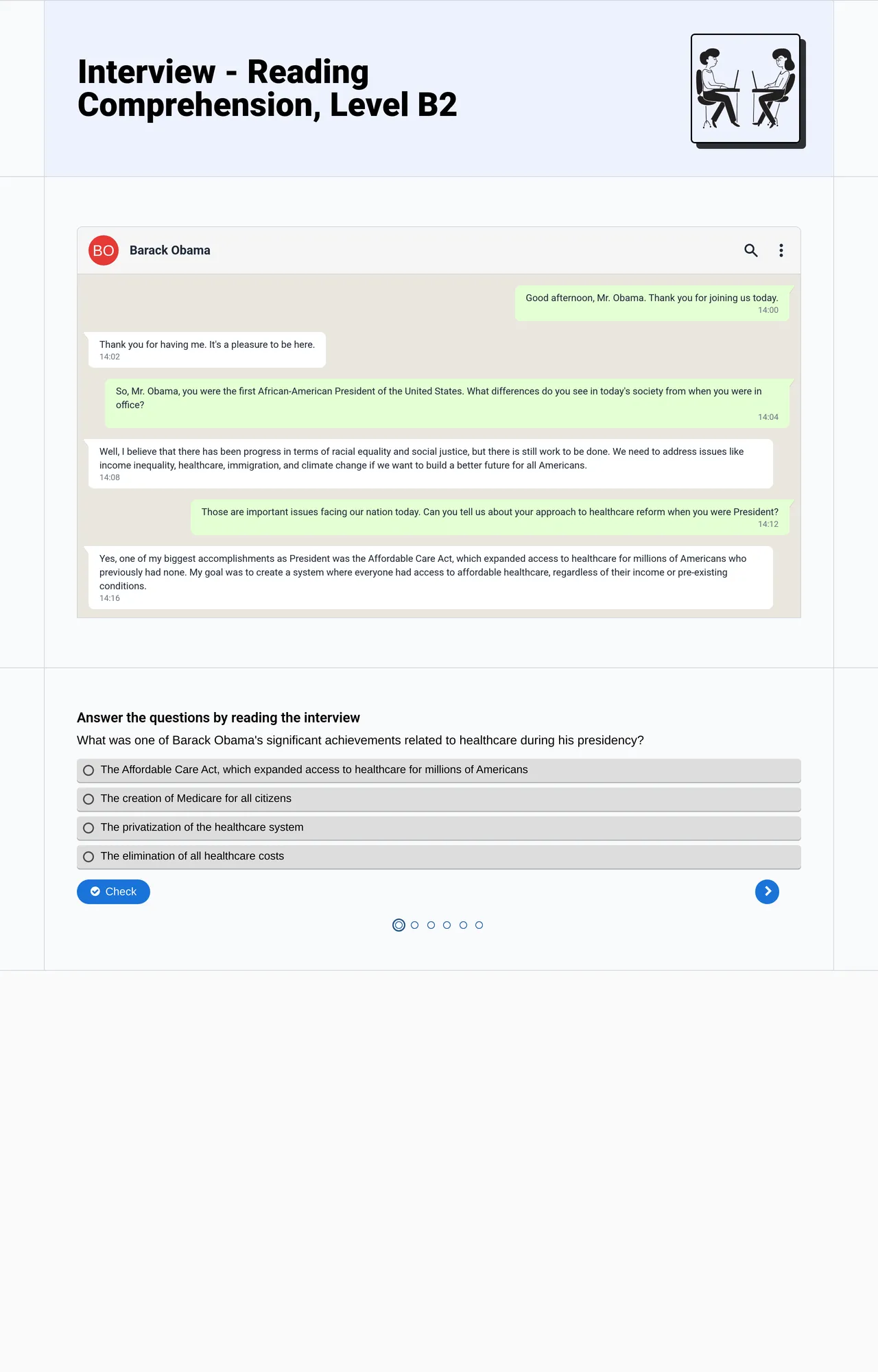 Interview - Reading Comprehension, Level B2