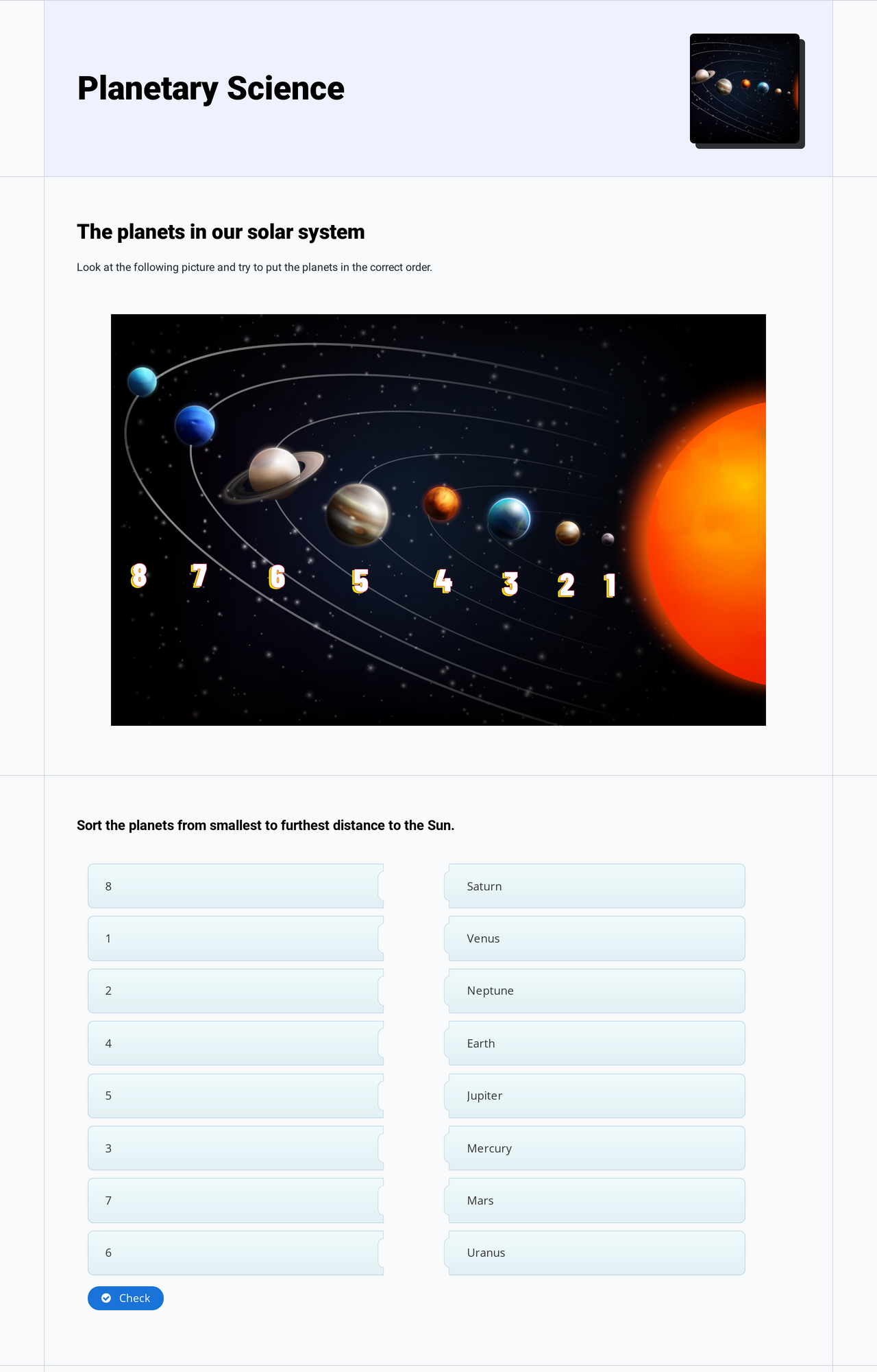 Planetary Science