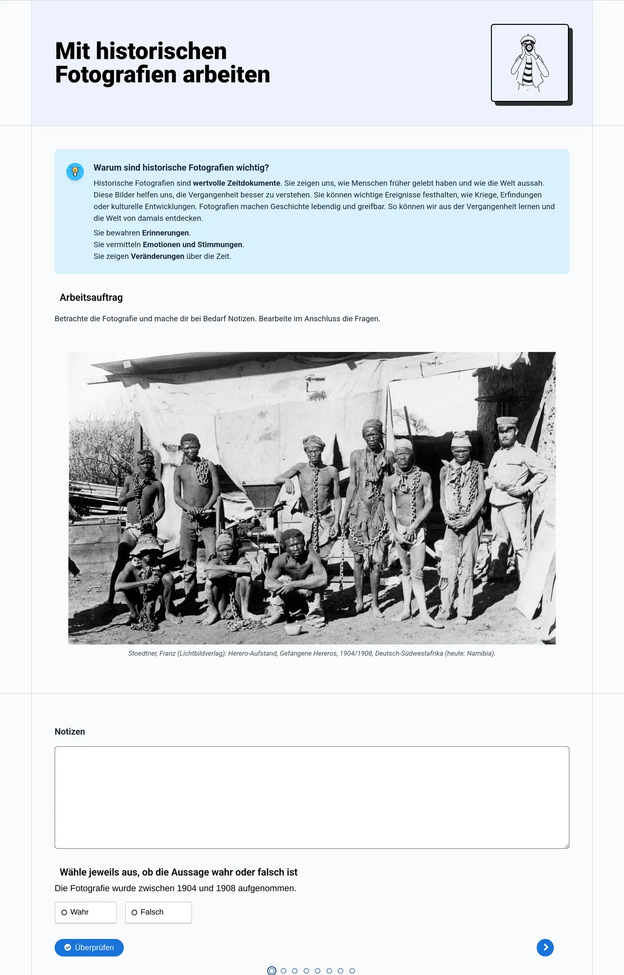Mit historischen Fotografien arbeiten