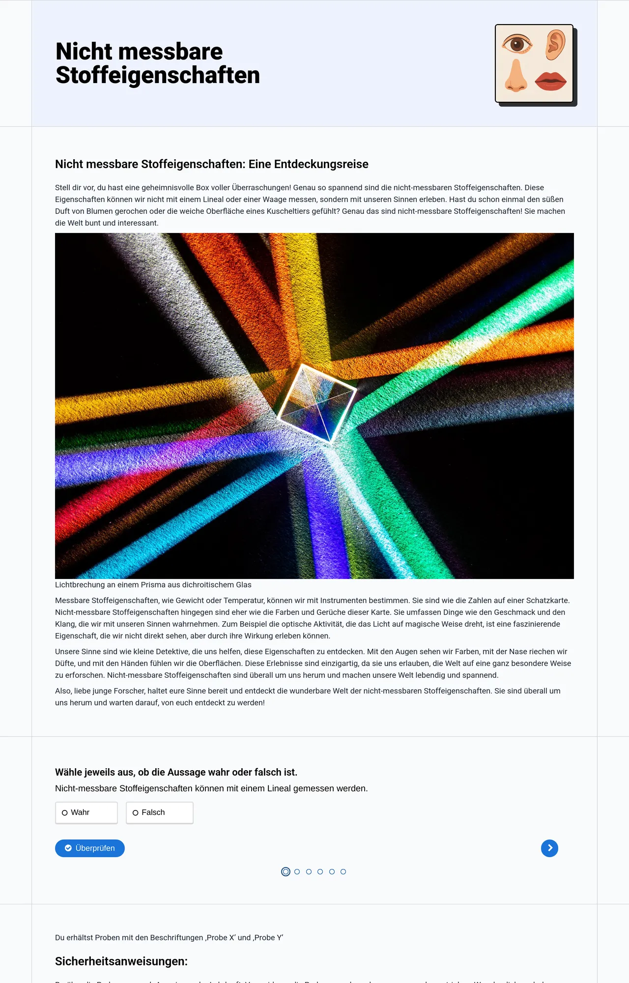 Nicht messbare Stoffeigenschaften