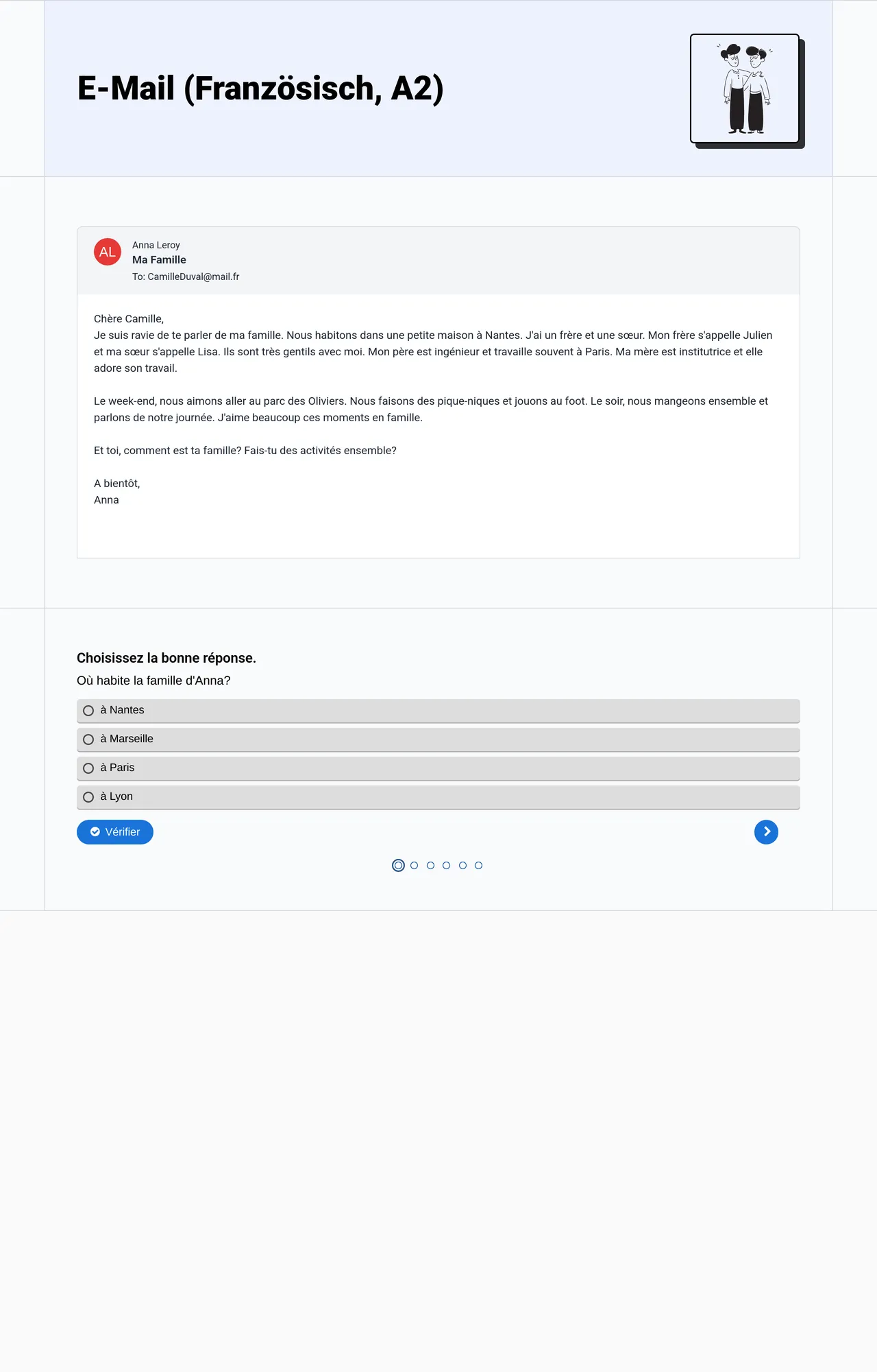 E-Mail (Französisch, A2)
