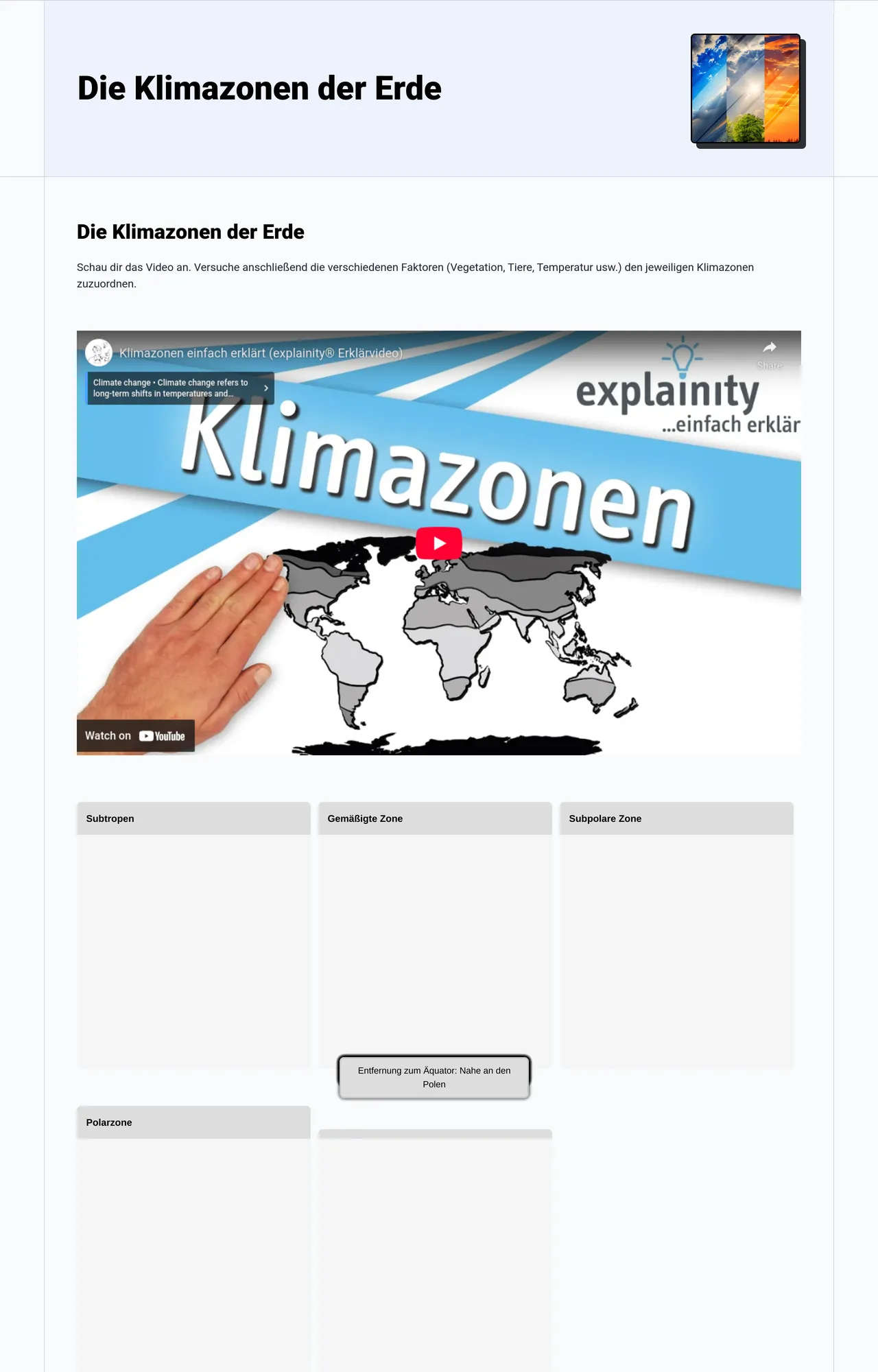 Die Klimazonen der Erde