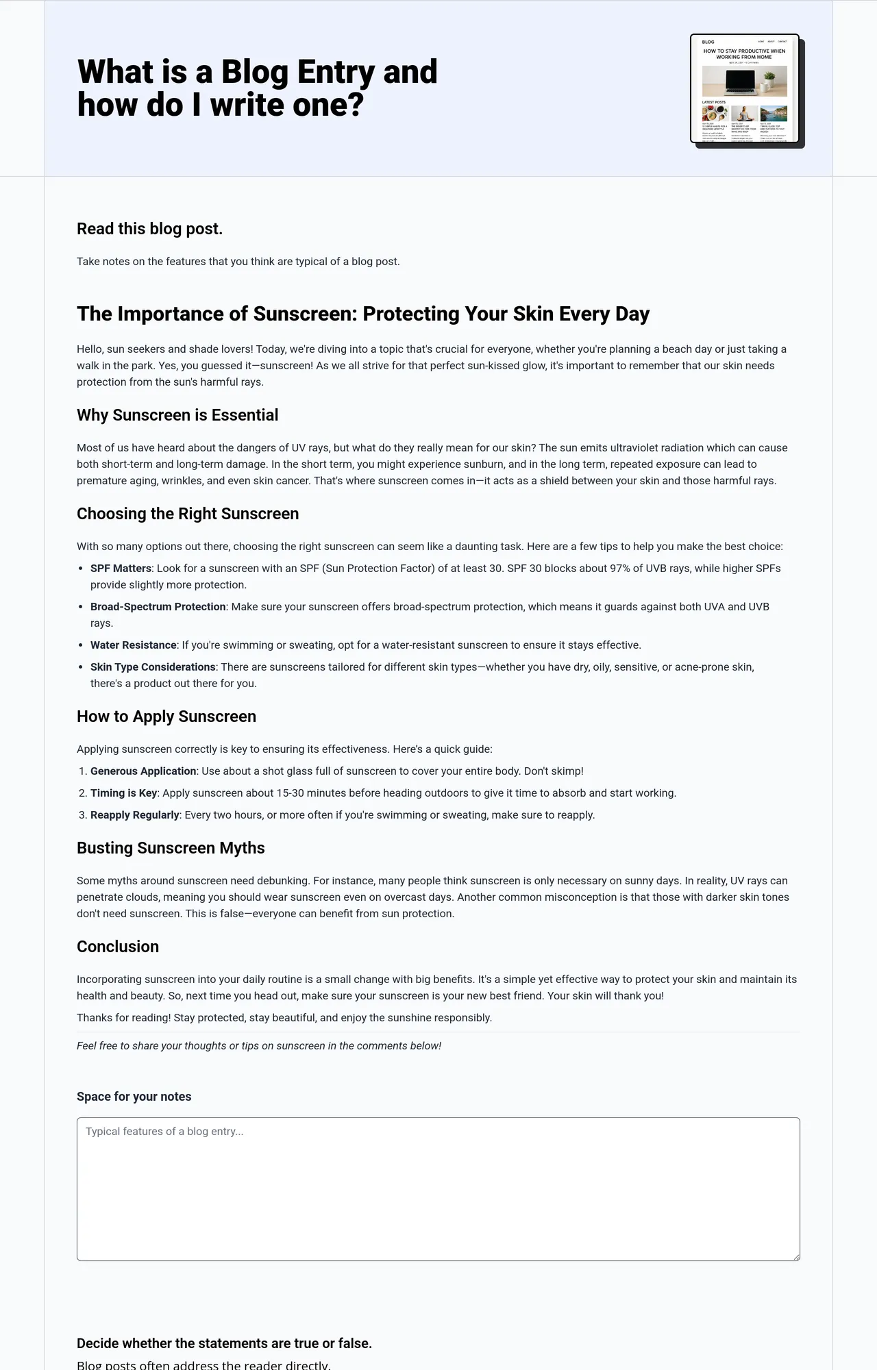 What is a Blog Entry and how do I write one?