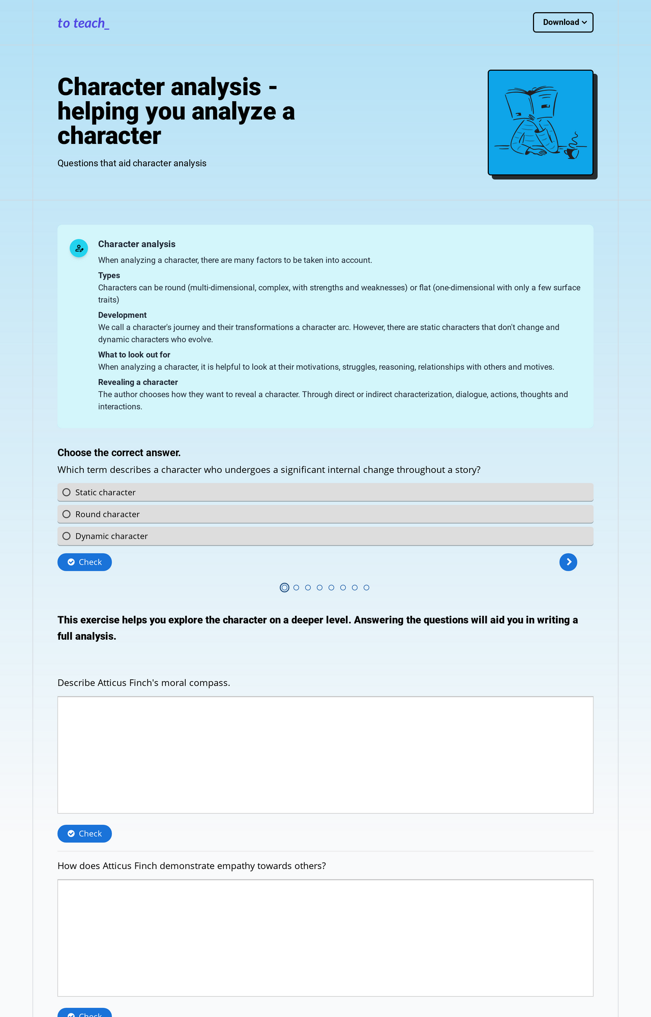 Character analysis - helping you analyze a character