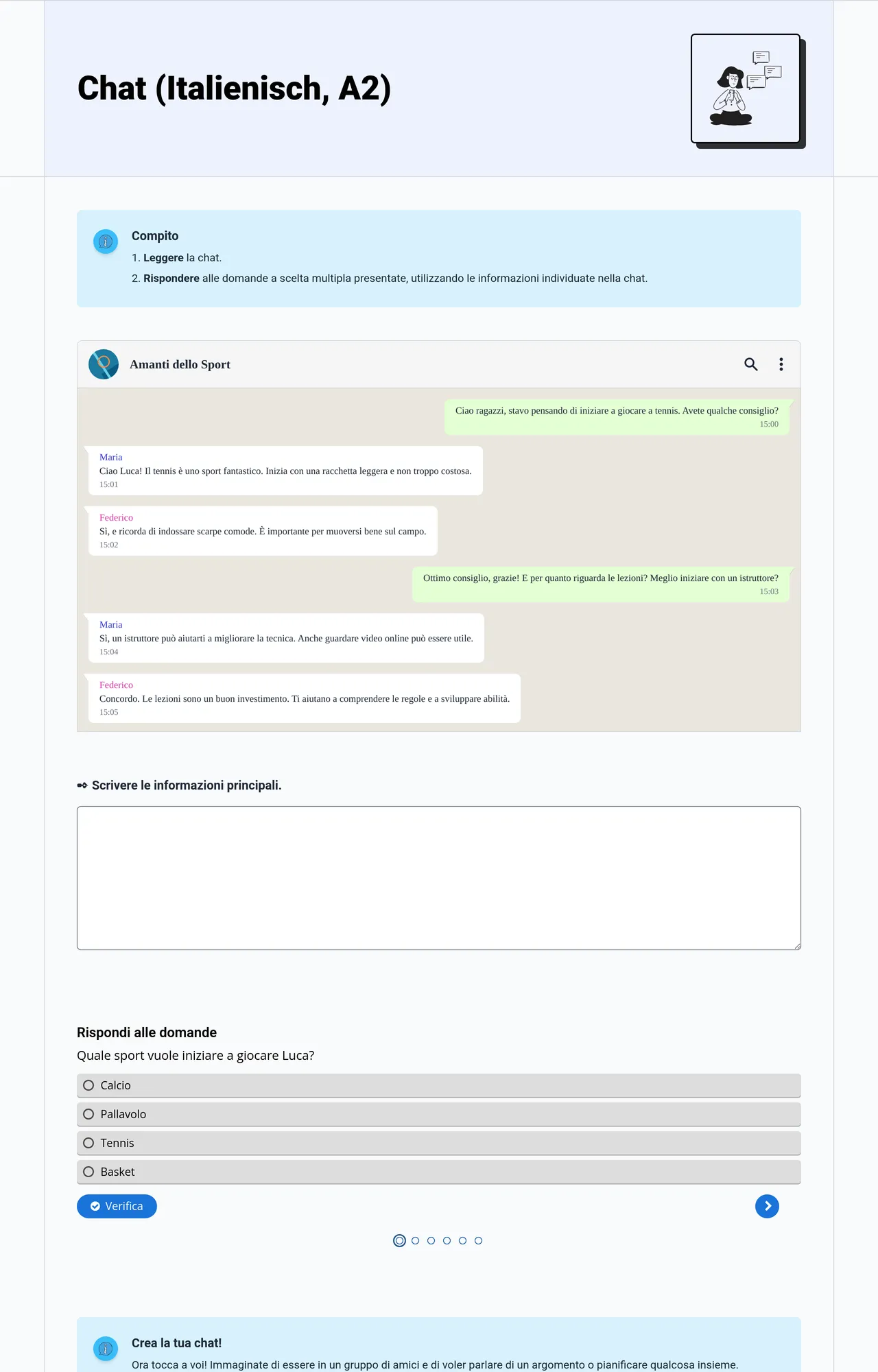 Chat (Italienisch - A2)
