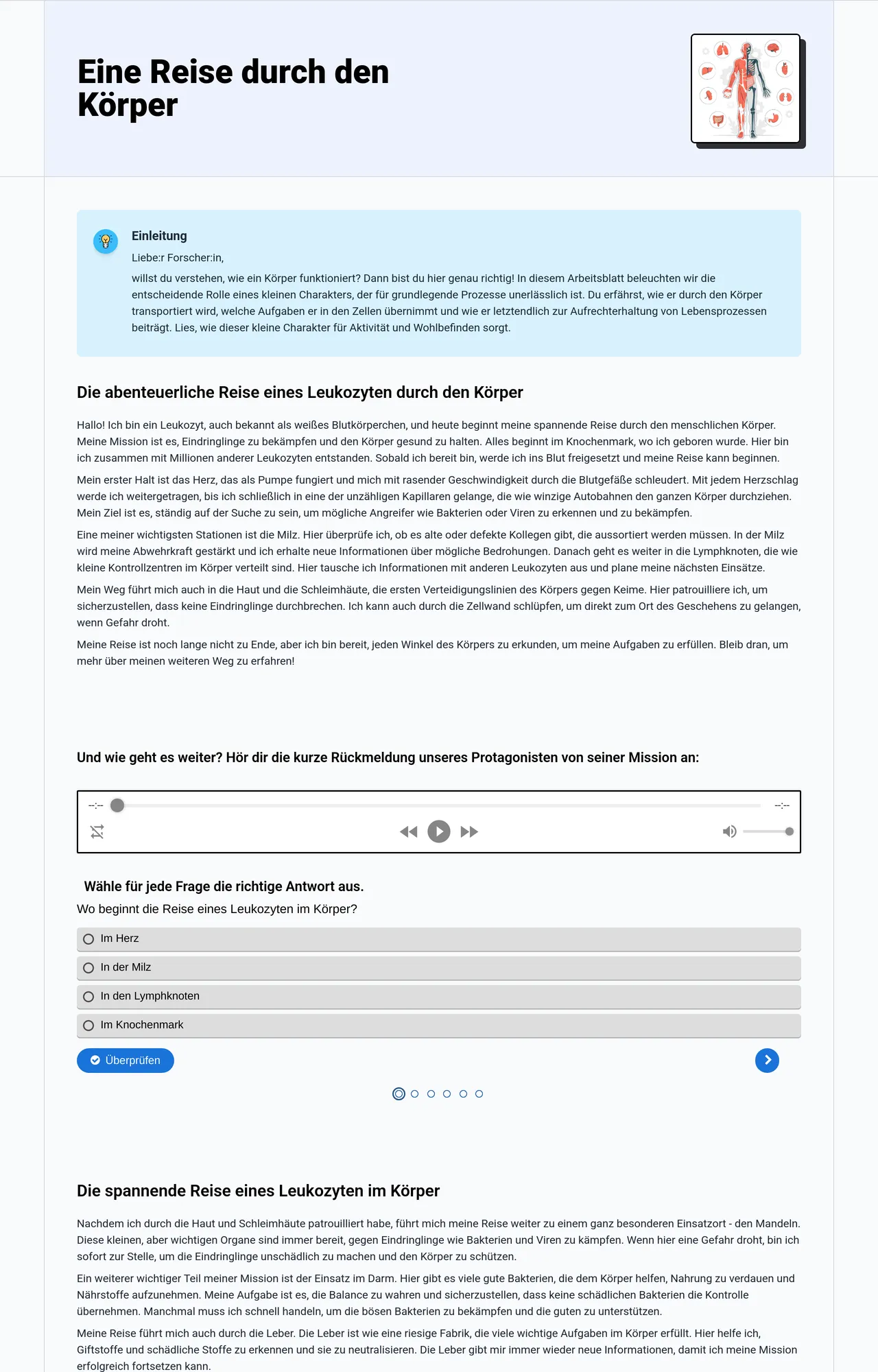 Eine Reise durch den Körper