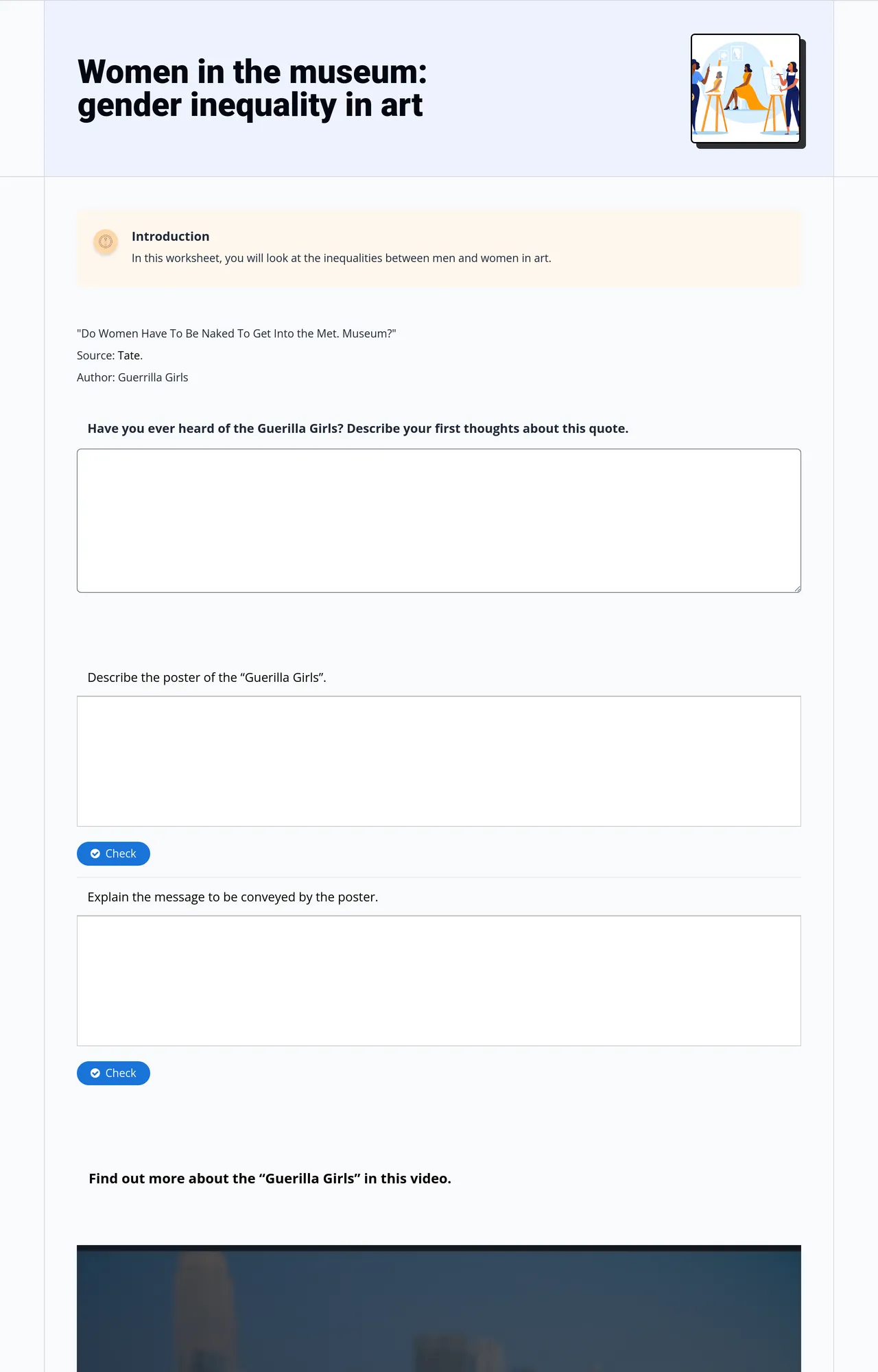 Women in the museum: gender inequality in art